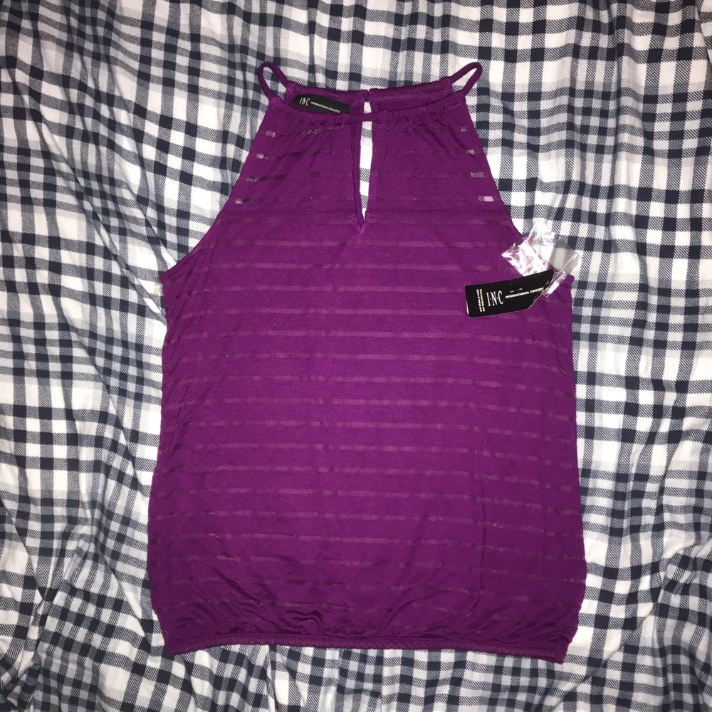 NWT MACYS PURPLE HALTER TANK